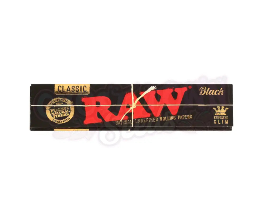 RAW - Black King Size Slim Pitkät Paperit - Ghost Town Seeds