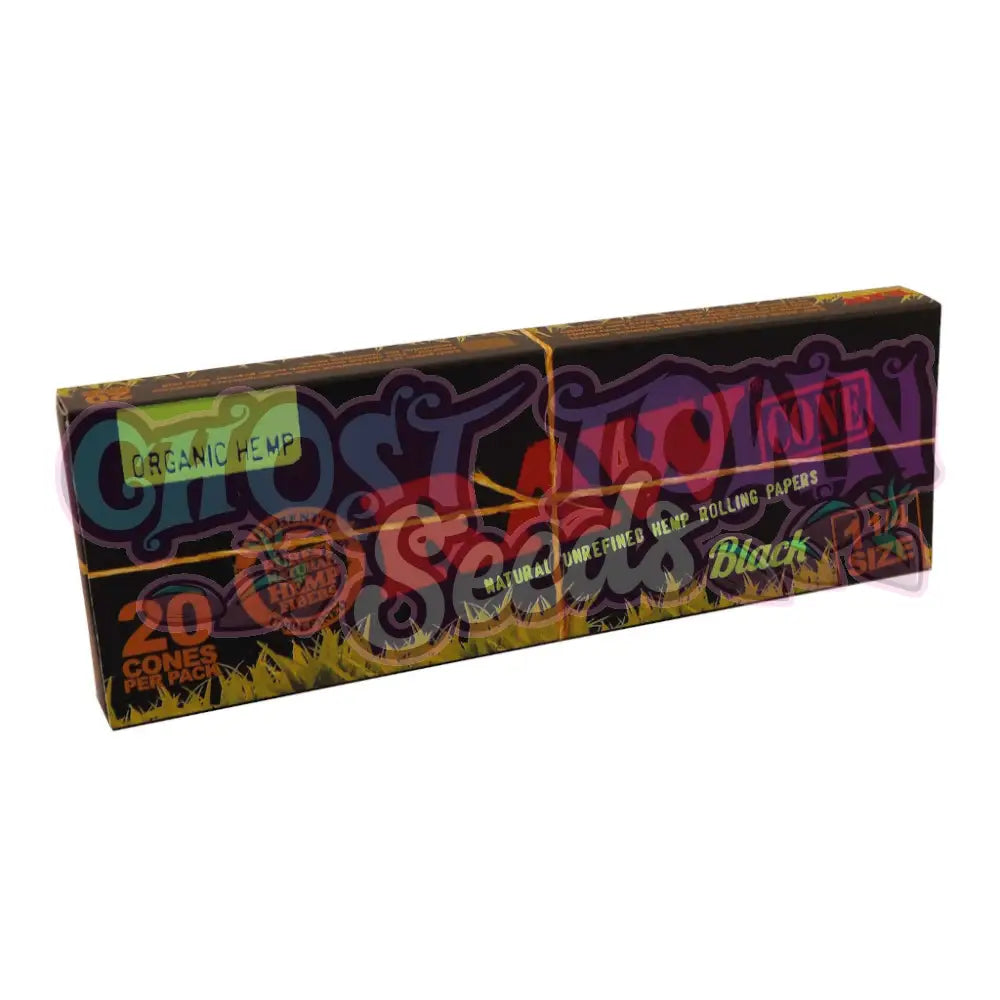 RAW - Black Organic Hemp 1¼ Lyhyet Conet (20 kpl) Conet