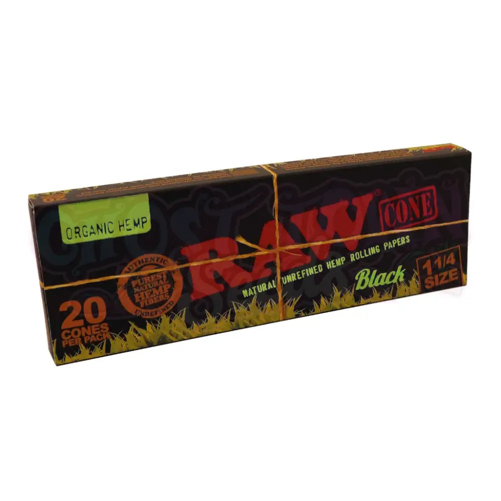 RAW - Black Organic Hemp 1¼ Lyhyet Conet (20 kpl) Conet