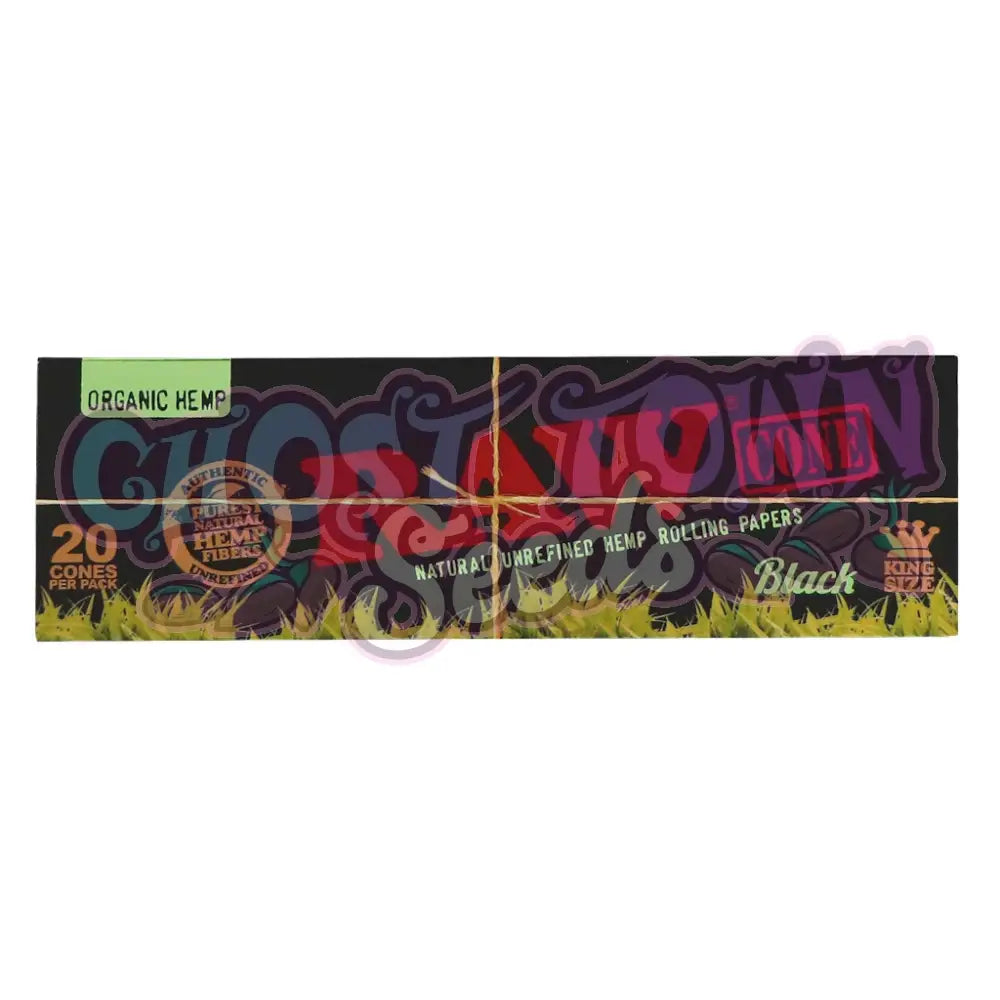 RAW Black Organic Hemp King Size Pitkät Conet (20 kpl) Conet