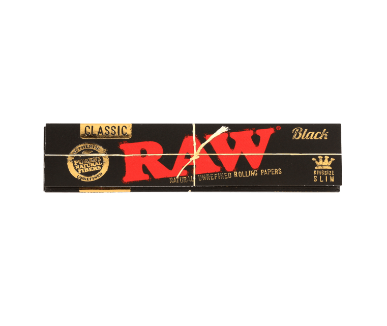 RAW - Black King Size Slim Pitkät Paperit - Ghost Town Seeds