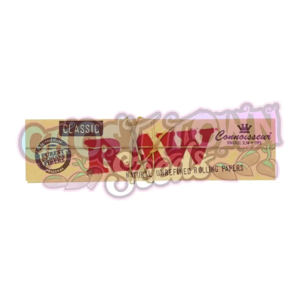 RAW - Classic Connoisseur KS Slim Ohuet Pitkät Paperit + Tipit - Ghost Town Seeds