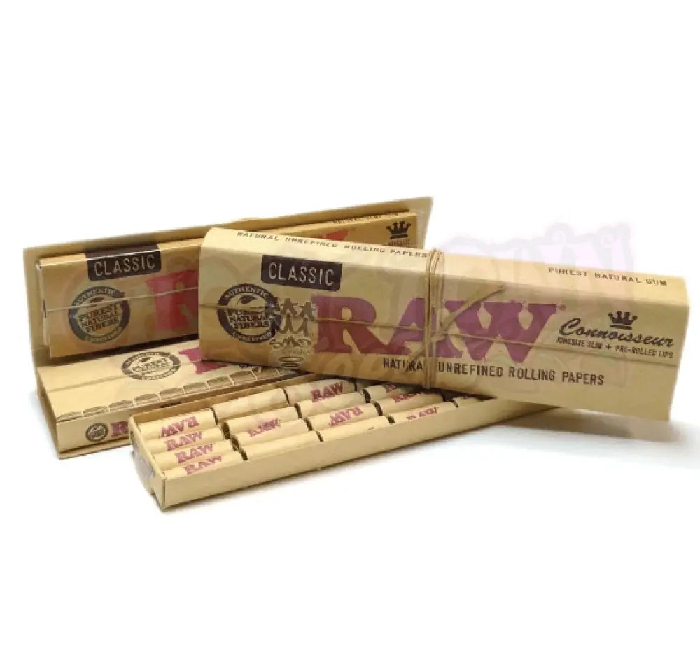 RAW - Connoisseur Pitkät Paperit + Valmiit Tipit - Ghost Town Seeds