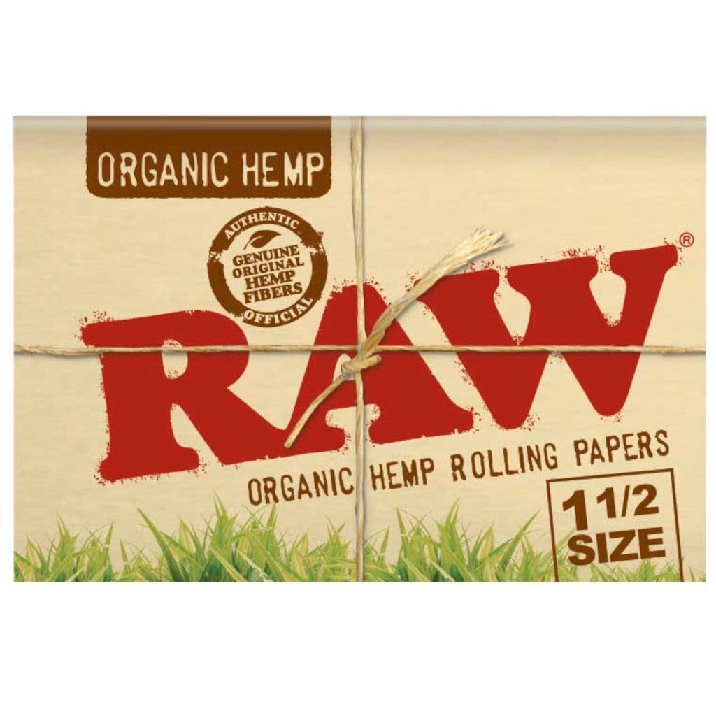 RAW - Organic Hemp 1 1/2 Leveät Lyhyet Paperit (79 mm)