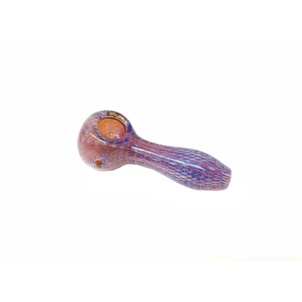 Red Dotted Glass Spoon Pipe (10cm)