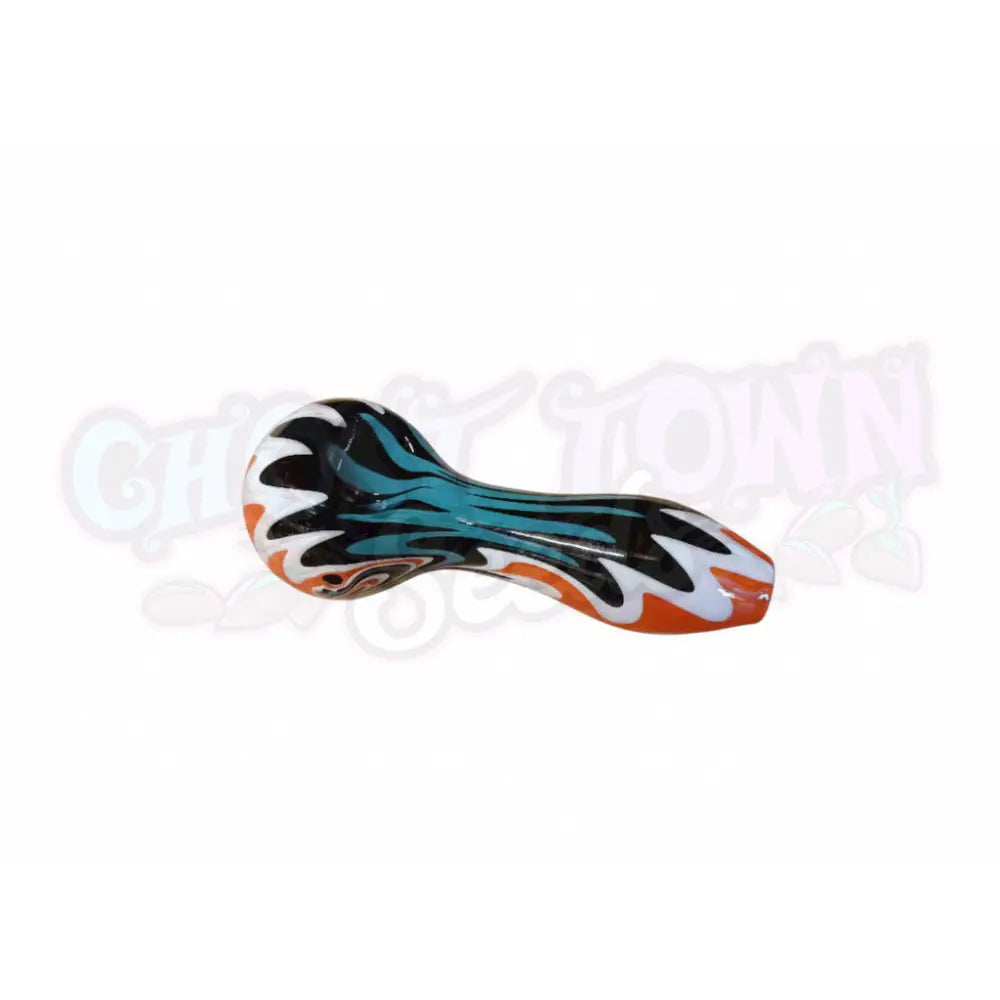 Red Psychedelic Flow Pipe Lusikkapiippu (10cm) Piiput
