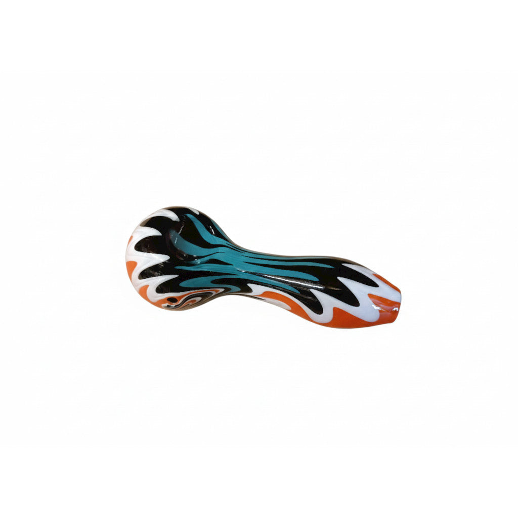 Red Psychedelic Flow Pipe Lusikkapiippu (10cm) Piiput