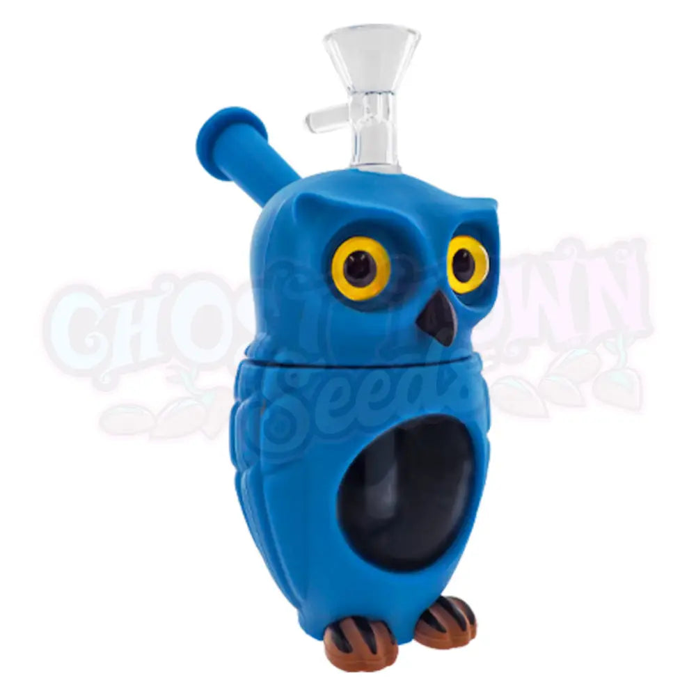 Sininen Pöllö Lasi-Silikonibongi 16Cm Silikonibongi