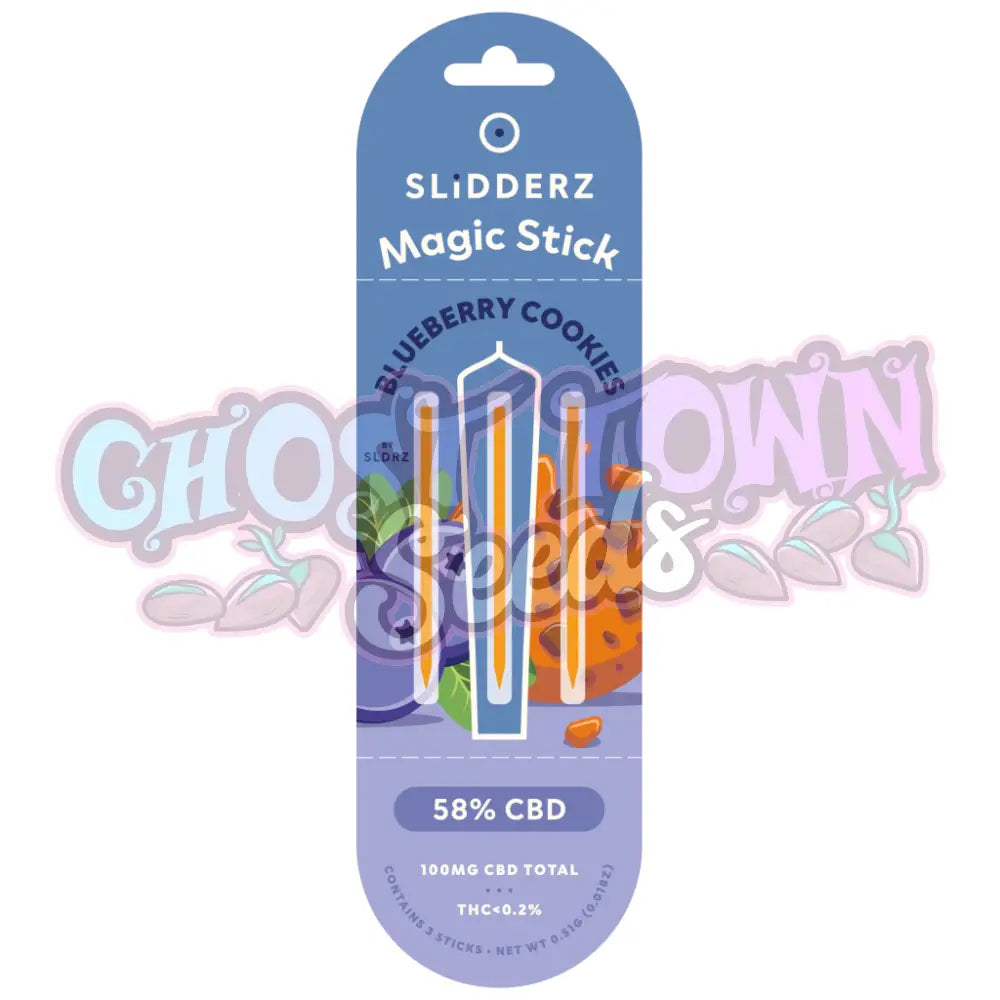 Slidderz - Cbd-Tikut 3 X 100Mg Cbd Blueberry Cookies Cbd-Oheistuotteet