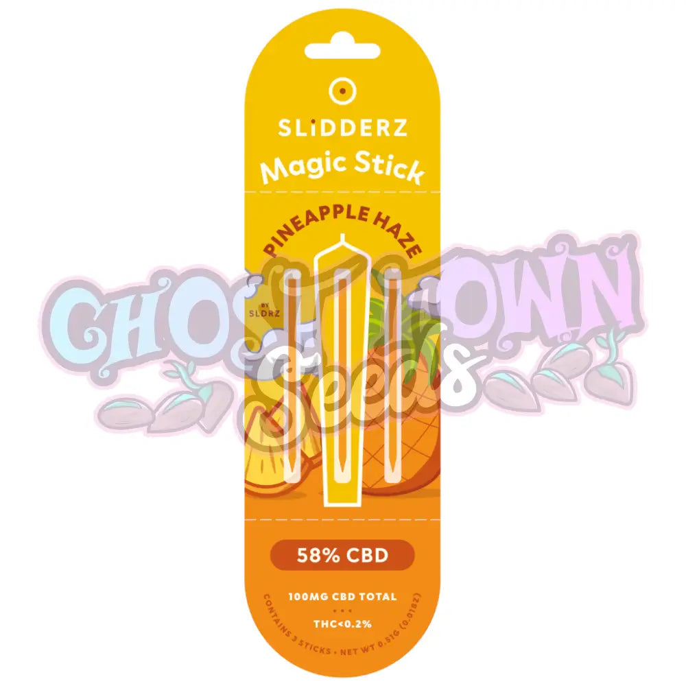 Slidderz - Cbd-Tikut 3 X 100Mg Cbd Pineapple Haze Cbd-Oheistuotteet