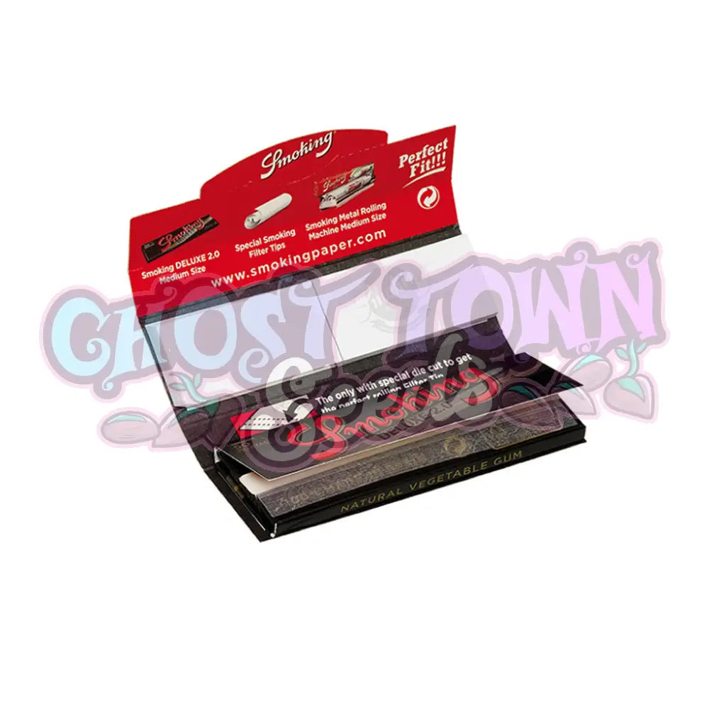 Smoking - Deluxe Medium 1-1/4 Lyhyet Paperit + Tipit Paperit