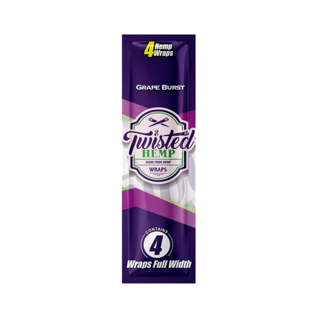 Twisted Hemp - Grape Burst Hamppu Bluntti Paperit 4Kpl Bluntit