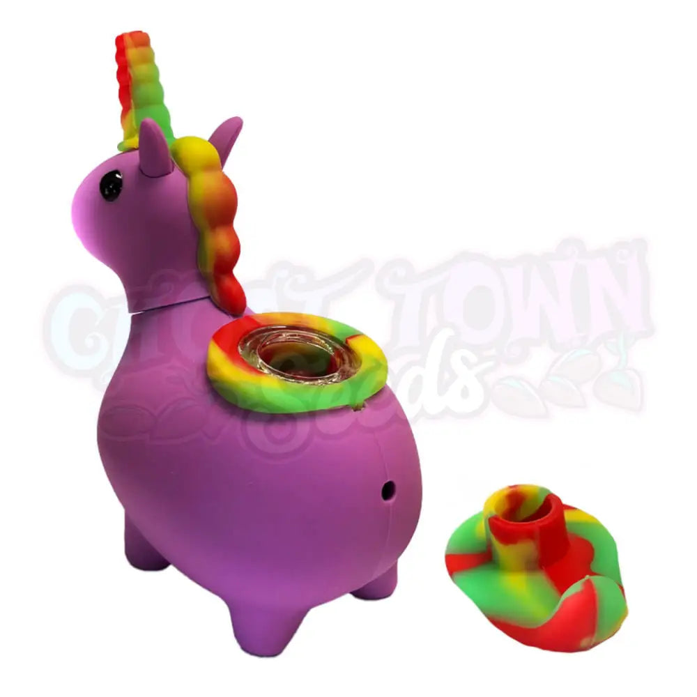 Violetti Yksisarvinen Silikonibongi 12Cm