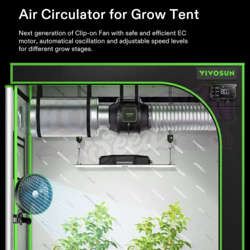 VIVOSUN - AeroWave E6 Klipsituuletin EC