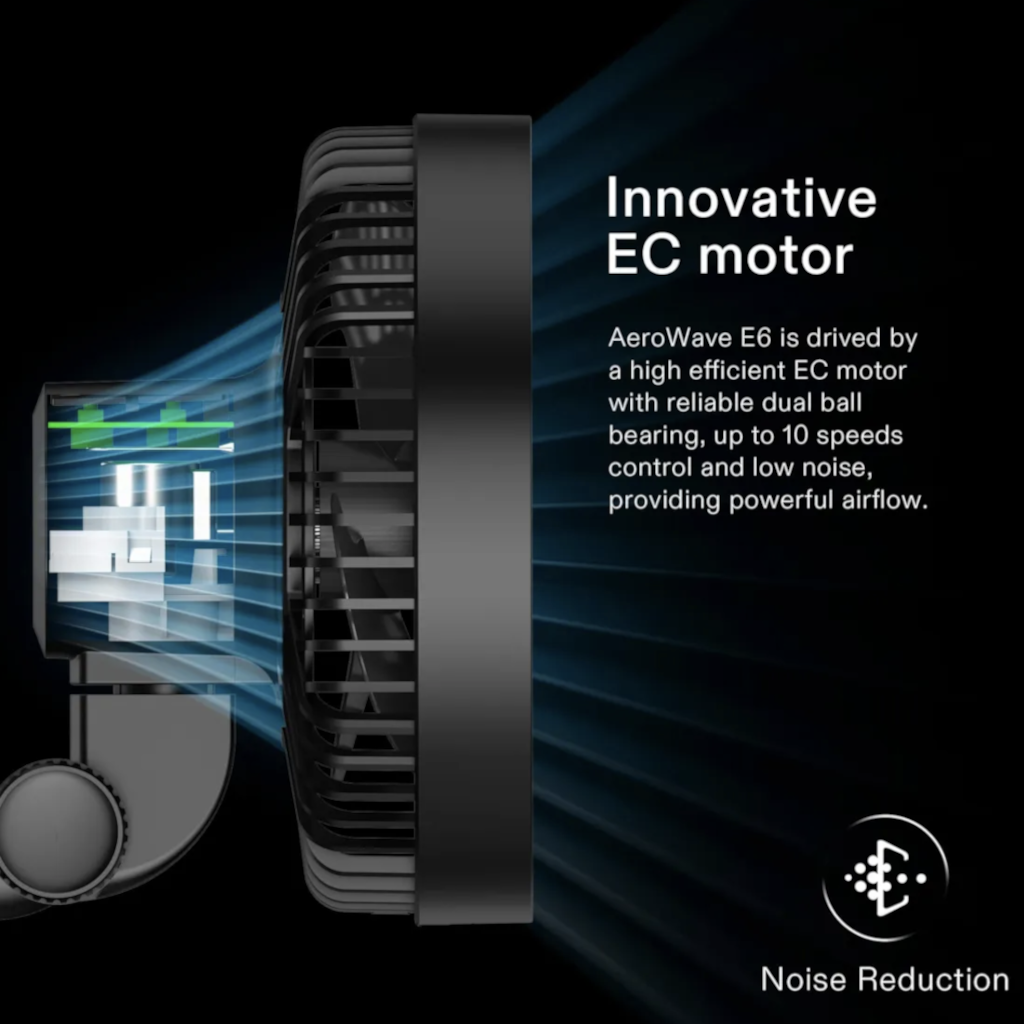 VIVOSUN - AeroWave E6 Klipsituuletin EC